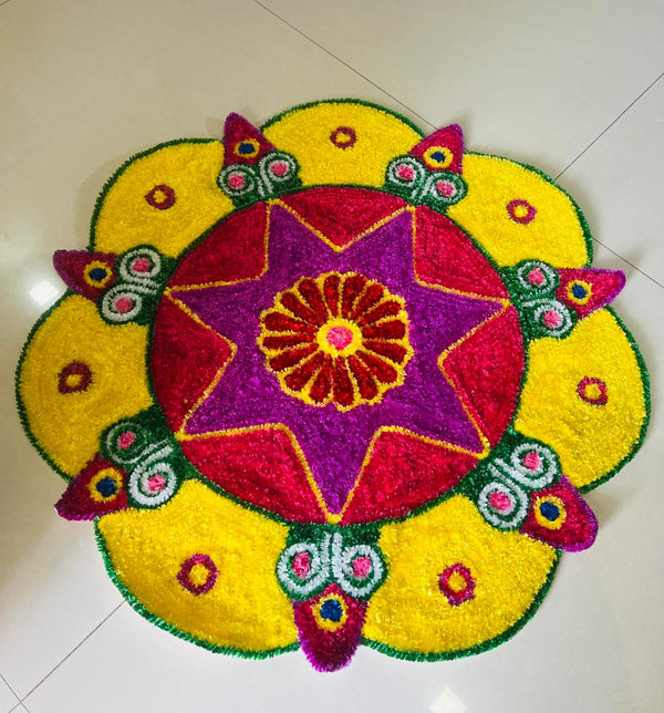 WOOLEN ARTIFICAL RANGOLI 3 FEET