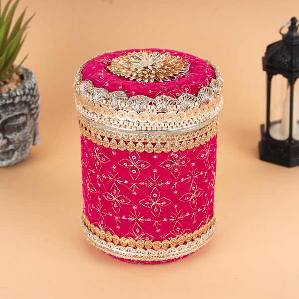 GHOOMAR CULTURAL CREATION BY DECOR STEEL RETUN GIFT STUFF DABBA 500 GRM set of 4