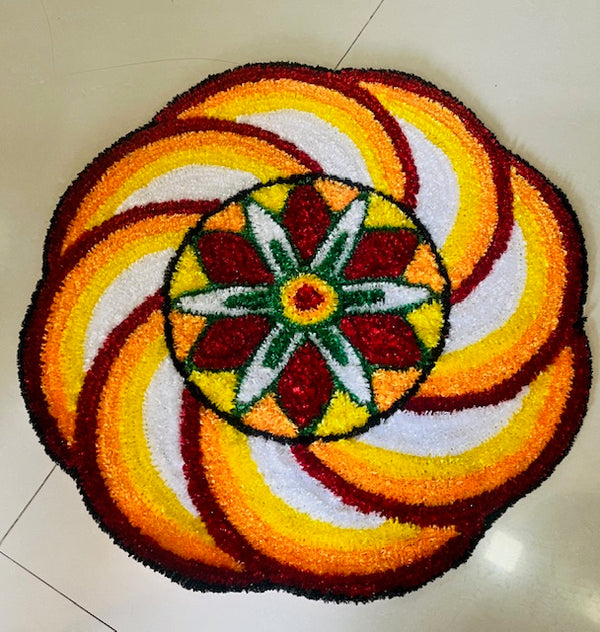 Feather woolen artficial rangoli for diwali festival | diwali rangoli | artificial rangoli | diwali gifts