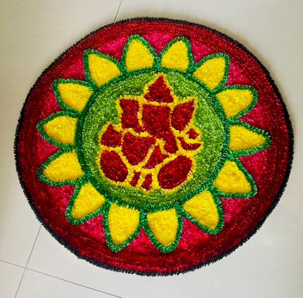 Designer artificial woolen rangoli for diwali festival | diwali rangoli | artificial rangoli | diwali gifts