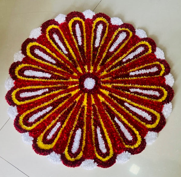 Feather woolen artfifical rangoli for diwali festival | diwali rangoli | artificial rangoli | diwali gifts