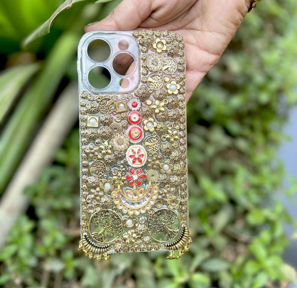 Exclusive Handcrafted Mobile Covers with Stylish Stones, Resin Touch and  Pearl Decor