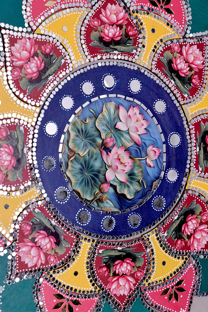 Artificial Digital Flower Rangoli with Stunning Hand-Painted Details ...