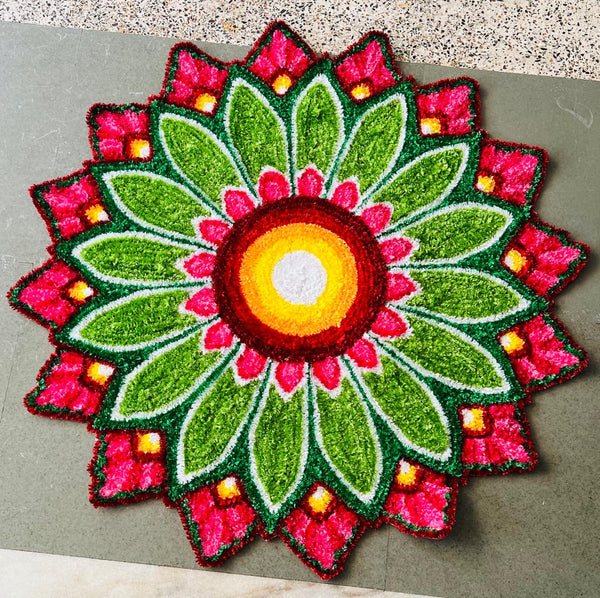 ARTIFICIAL FEATHER WOOLEN DESIGNER RANGOLI